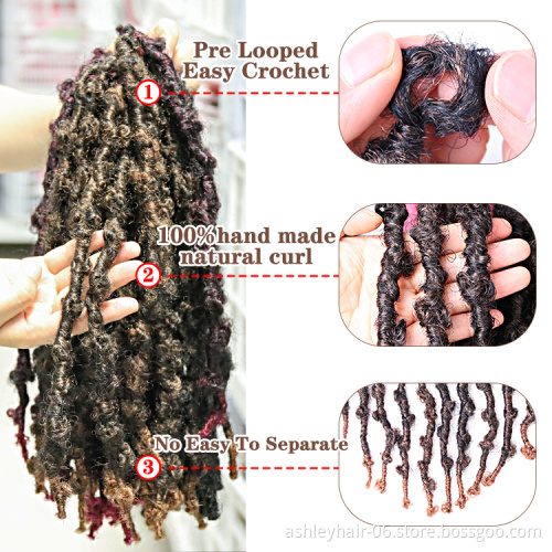 Julianna 14 18 24 36 Distressed locs Craft Dread Locks Crochet Braiding Light African Hair Extension 36 inch Distressed locs